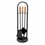Kaminbesteck 3 tlg. schwarz 70 cm