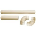 Ofenrohr Set, cremefarben emailliert