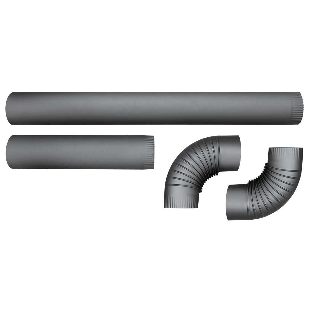 Ofenrohr-Set-vierteilig-120mm-gussgrau.jpg Ofenrohr Set vierteilig 120mm gussgrau – Bild 1