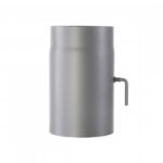 Ofenrohr mit Drosselklappe 2mm 120 x 250mm (gussgrau)