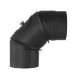 Senotherm Uni-Knie mit Tür 90° 2mm 150mm (schwarz)